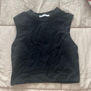 Black cropped Zara tanktop